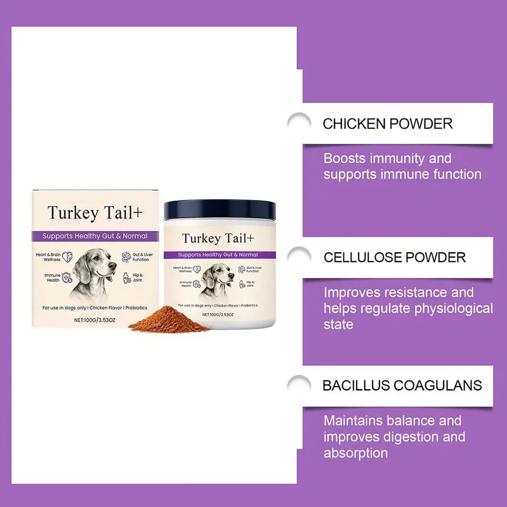 Dog Gut Health Powder Probiotic Digestive Support Joint Comfort Immune Care Natural Pet Nutrition Supplement