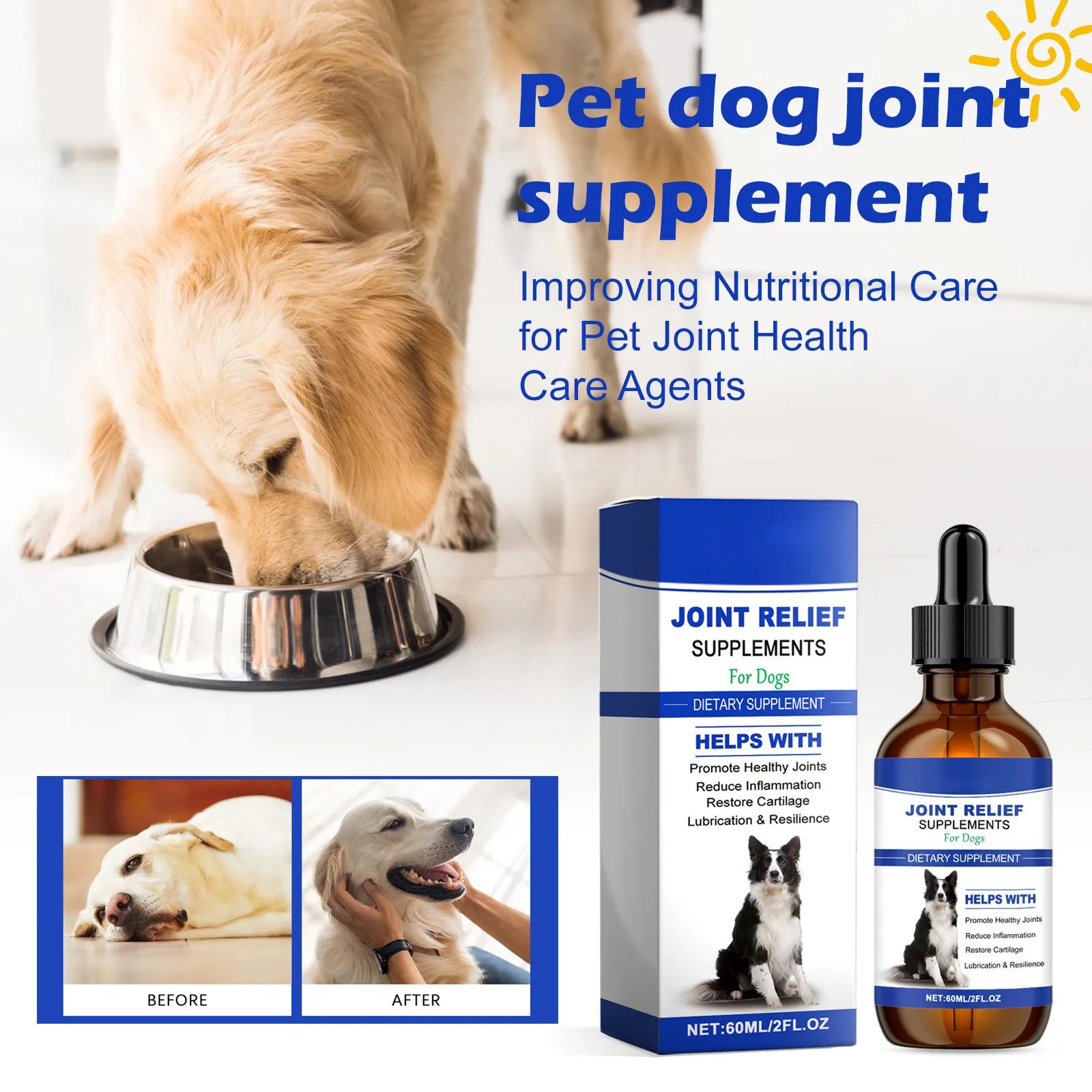 Dog Joint Supplement Pet Joint Relief Supplement Supplementing Nutrition Solution For Pet Health Nutrition Agent Pet Joint