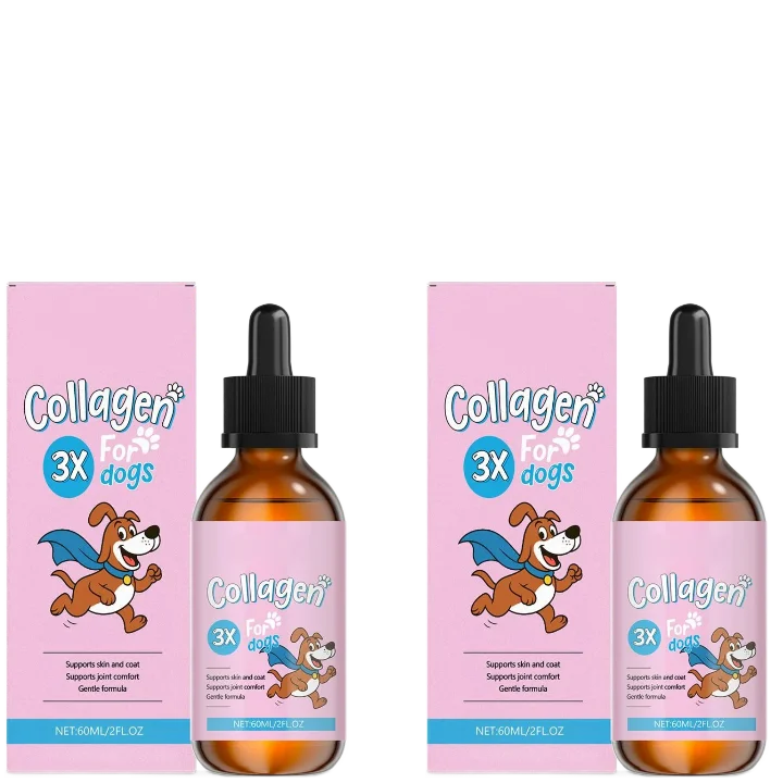 1/2PCS 60ml Dog Pet Collagen Based Staple Food Combined With Nutritional Supplement Drops Gentle Formula For Hair And Skin Care