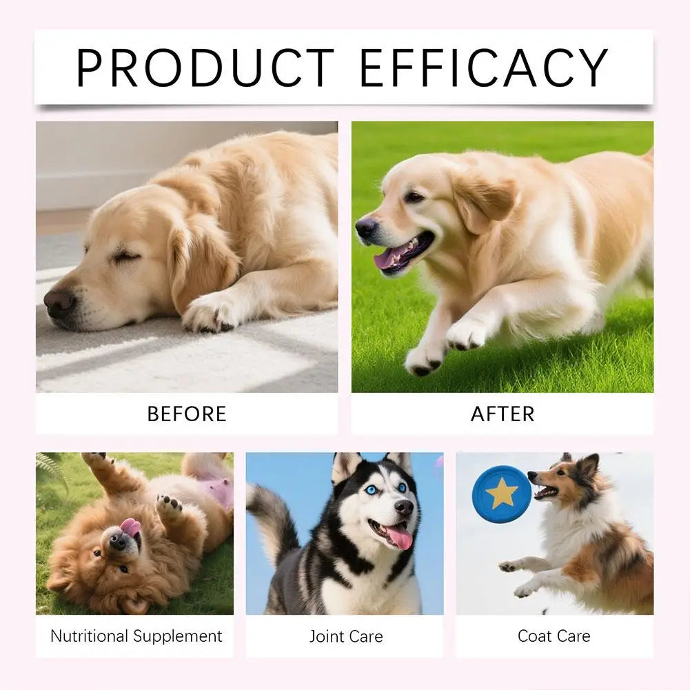 1/2PCS 60ml Dog Pet Collagen Based Staple Food Combined With Nutritional Supplement Drops Gentle Formula For Hair And Skin Care