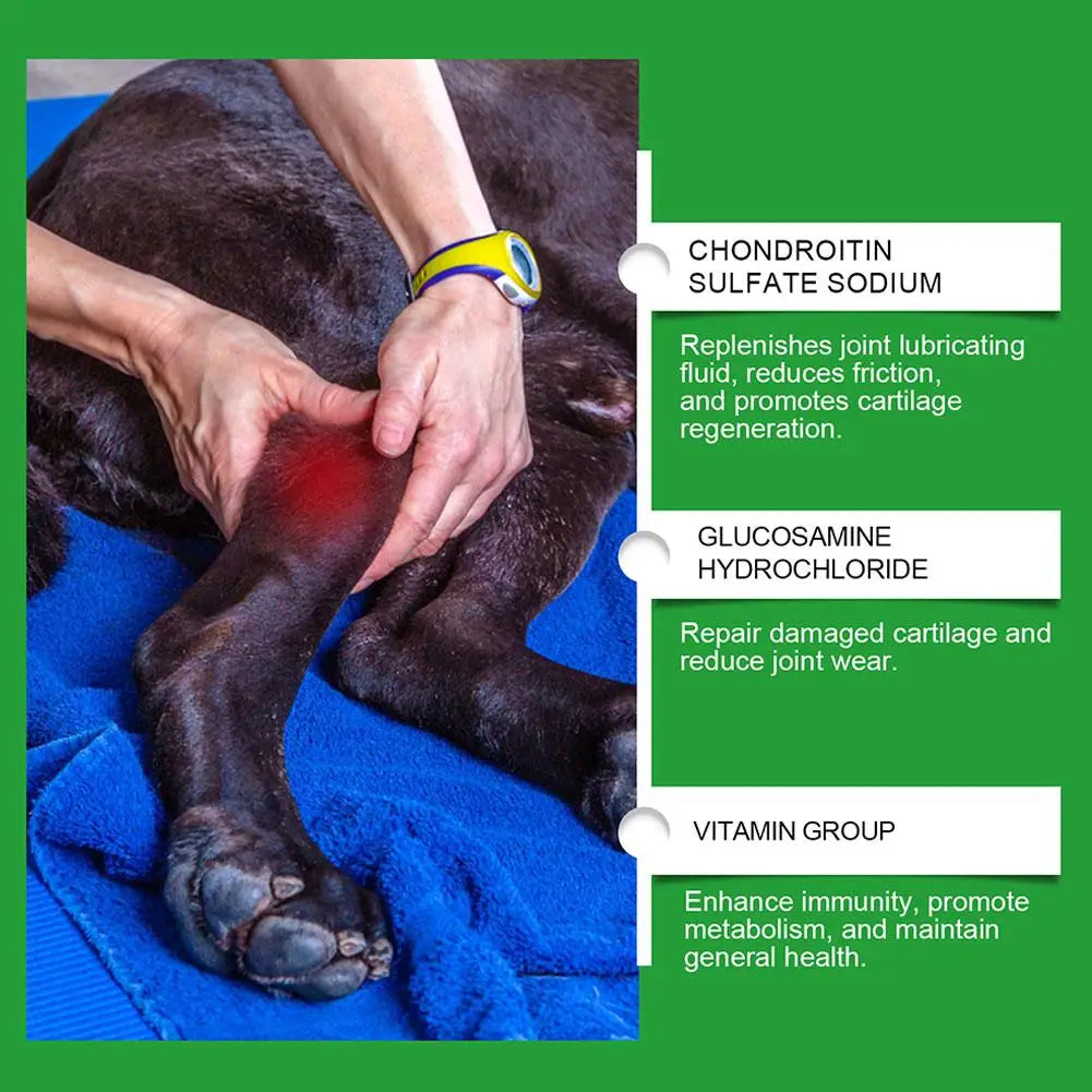 80 Tablets Nutritional Supplement Chondroitin Soft Chew Hip Joint Dogs Enhance Vitality Chicken Flavor Pet Joint Care Tablets