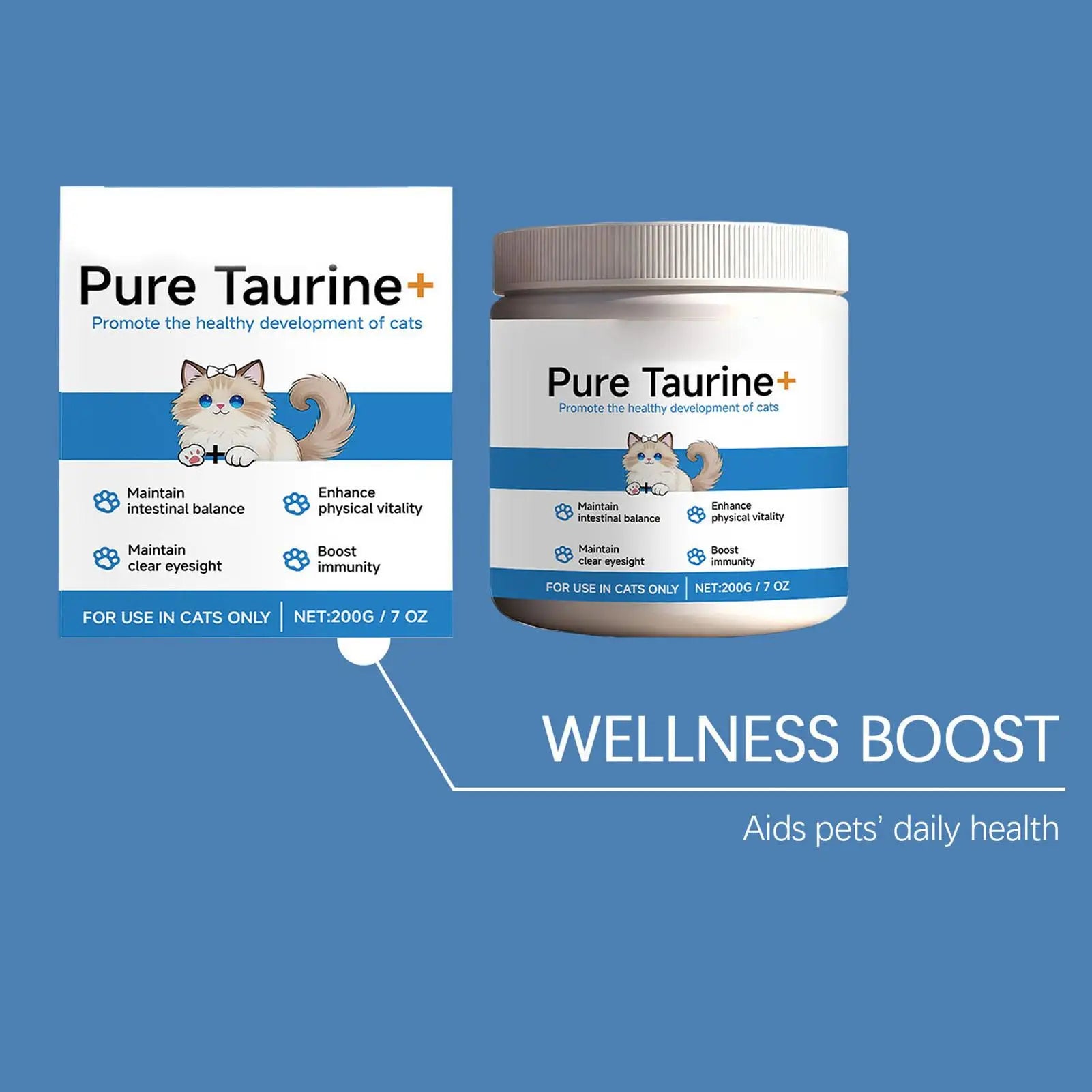 Pet Supplements 200g Daily Nutrition Cats Wet Or Dry Food Supplements for Small Medium Large Breeds Animals Home Travel Shelter