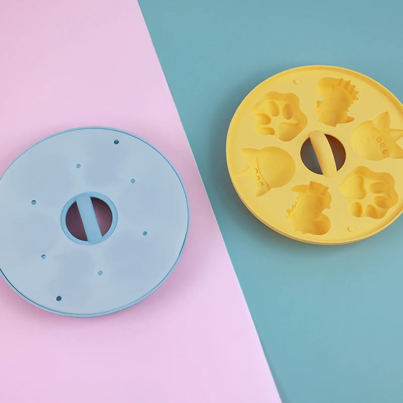 Cartoon Baby Food Supplement Silicone Mold Baby Rice Cake Biscuit Cute Pet Cake Cat Claw Can Be Steamed Baking Tools for Baby