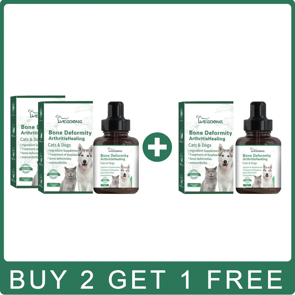 Dog Joint Care Drops Hip Joint Supplement Relieve Joint Discomfort Repair Bone Deformity Heal Arthritis Pet Bone Care Solution