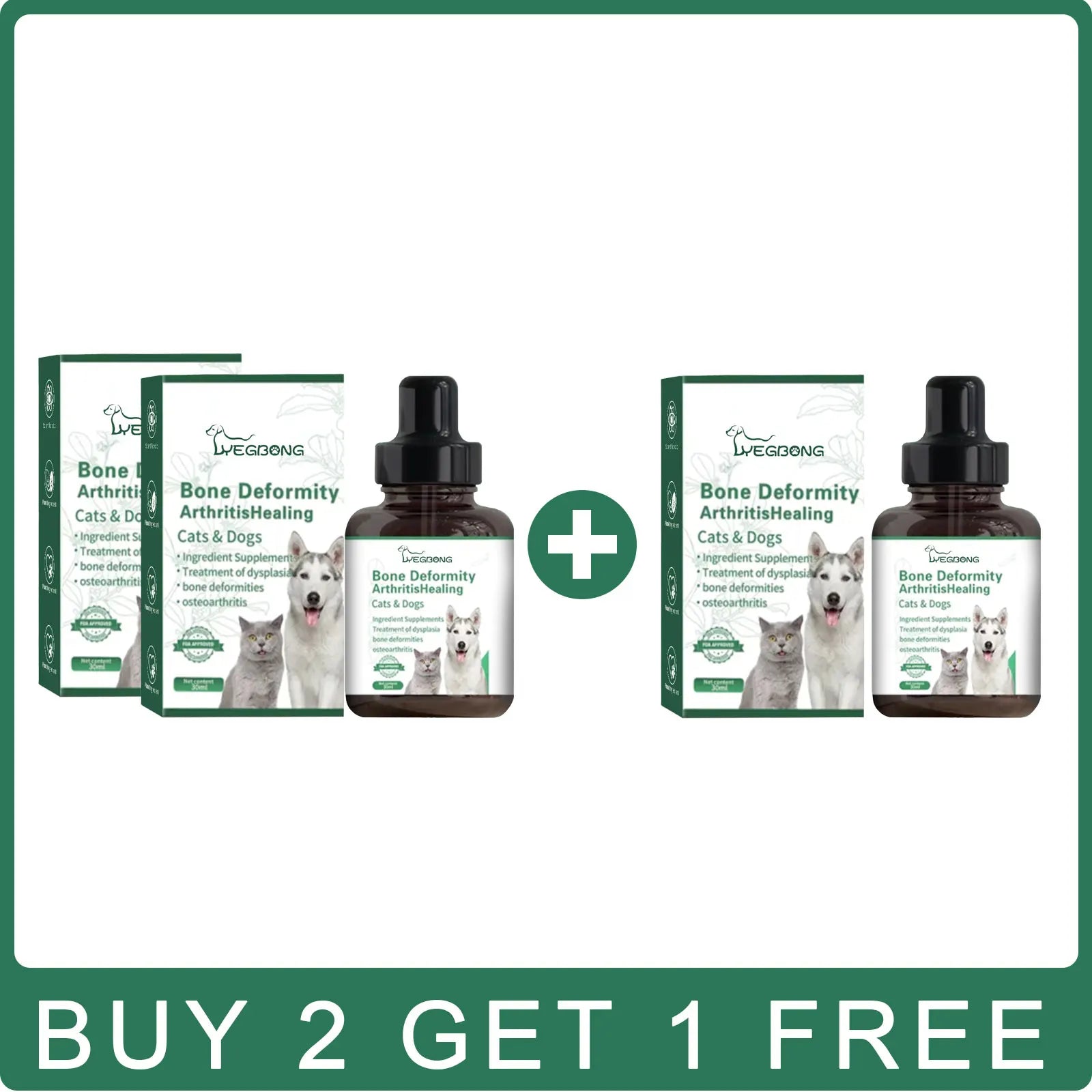 Dog Joint Care Drops Hip Joint Supplement Relieve Joint Discomfort Repair Bone Deformity Heal Arthritis Pet Bone Care Solution