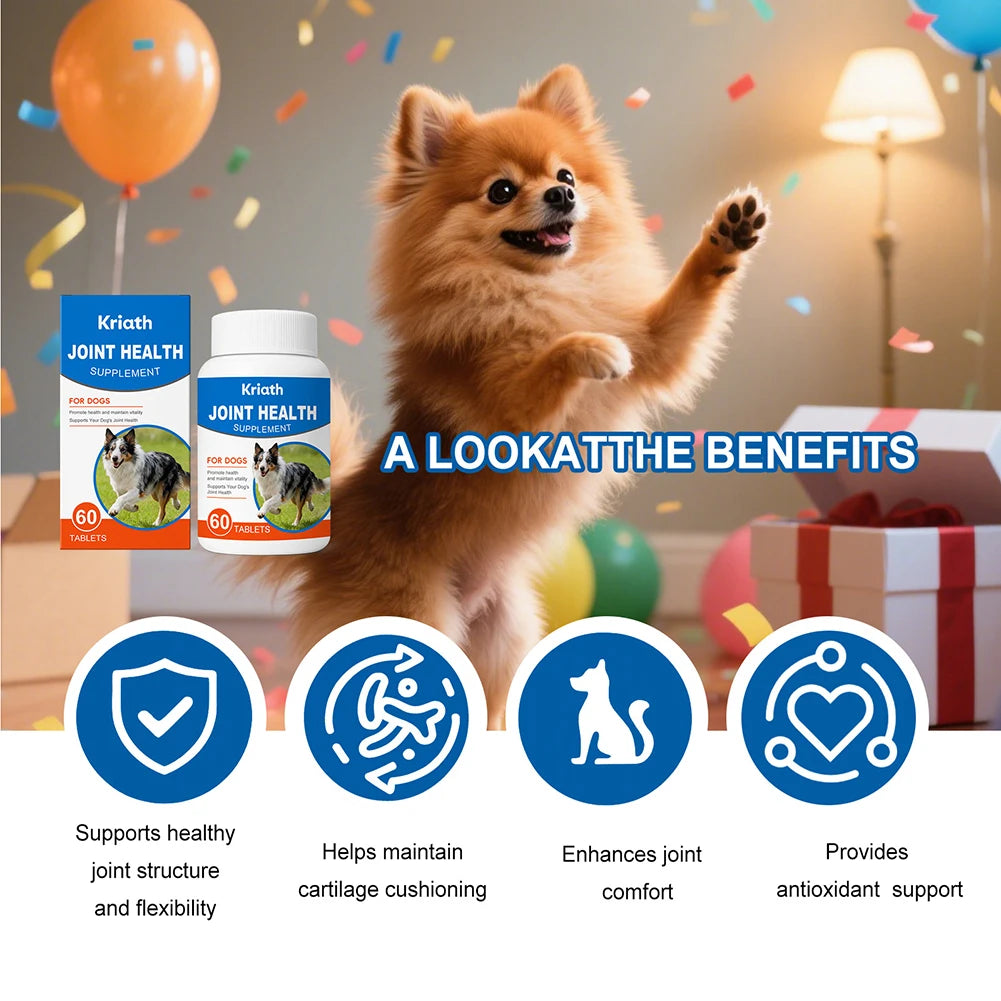 Dog Joint Health Supplements Promote Health Maintain-Vitality Pet Joint Supplement Joint Care Chewable Tablets Dog Accessories