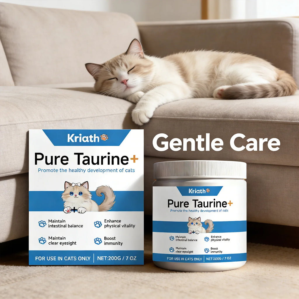 Cat Taurine Powder Support Heart Health Promote Healthy Growth Maintain Visual Function Smooth Hair Kitten Care Nutrition Powder