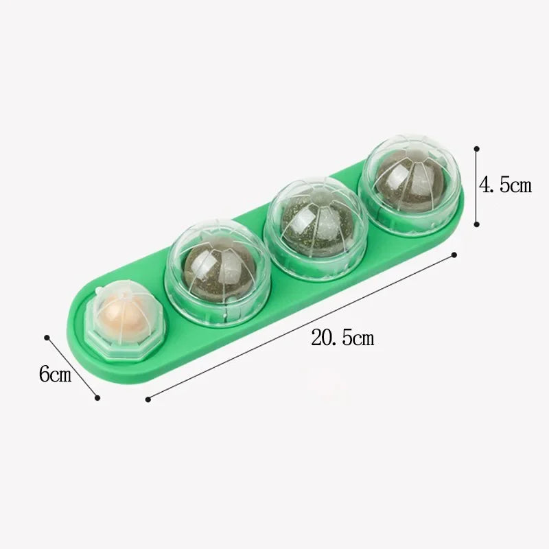 4 in 1 Rotating Catnip Silver Vine Ball Teeth Cleaning Acne Prevention