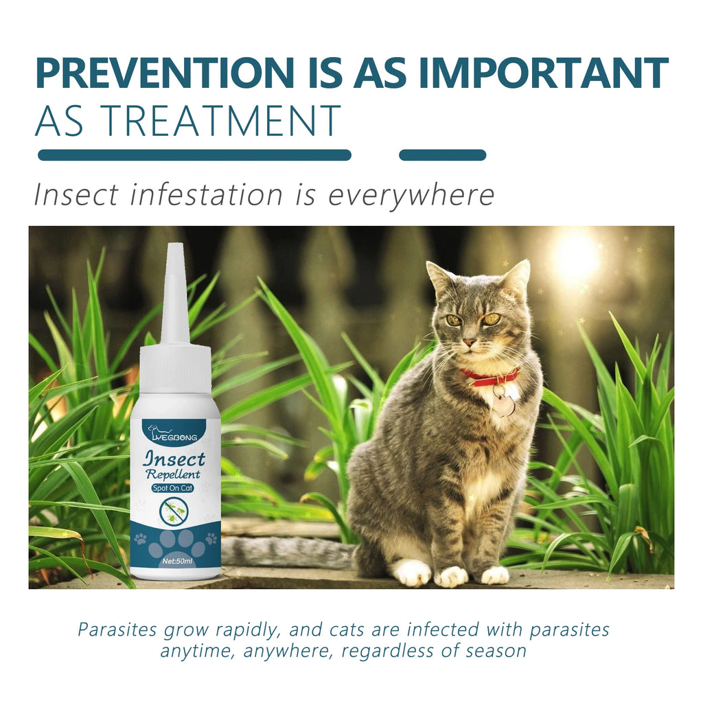 YEGBONG 50ml Flea Tick Control Liquid for Dogs Cats Fast Acting