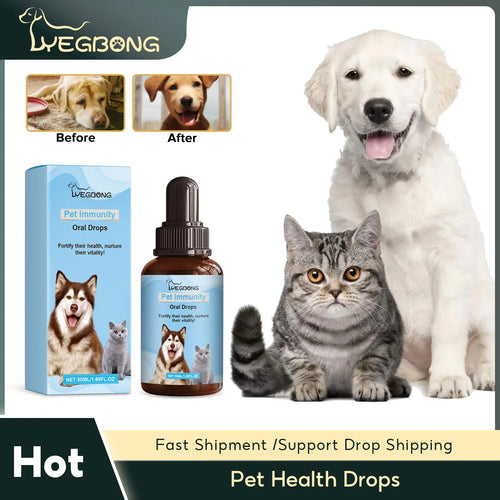 Yegbong Pet Health Drops Cats Dogs Balanced Nutrition Enhance Puppy