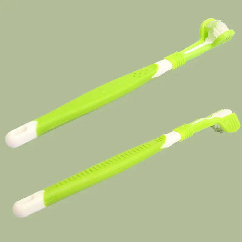 Pet Toothbrush Dog Cleaning Mouth Toothbrush Three Sided Multiangle