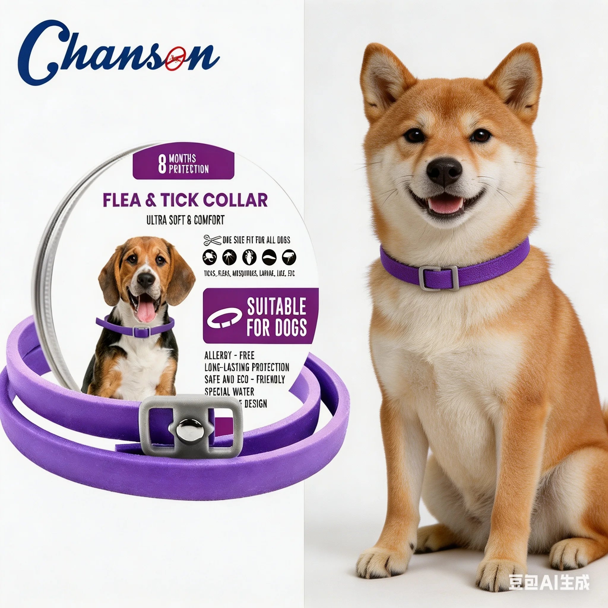 Natural Flea, Tick & Lice Repellent Collar for Dogs & Cats –