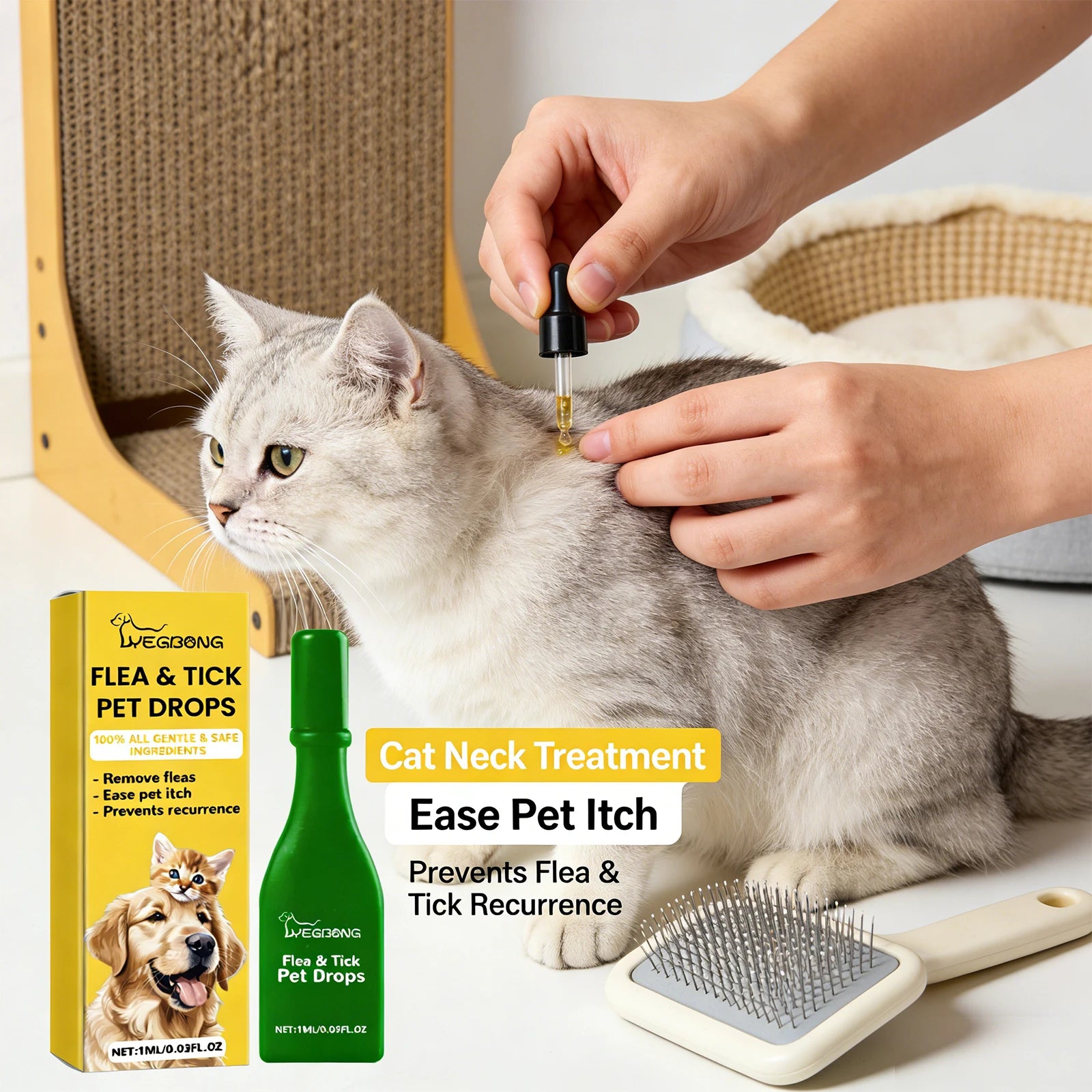 Pet Flea&tick Drops Effectively Repel Fleas Keep Skin Healthy Improve