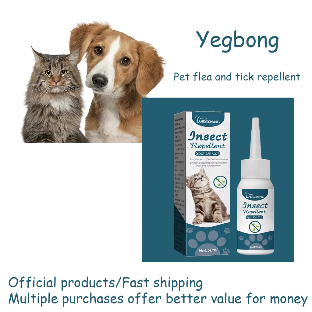 Pet Flea Tick Killer Drops for Dogs Cats - Safe Anti Lice Mite