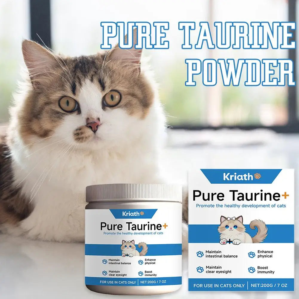 200g High Purity Taurine Powder for Cats Heart Health Vision Immune