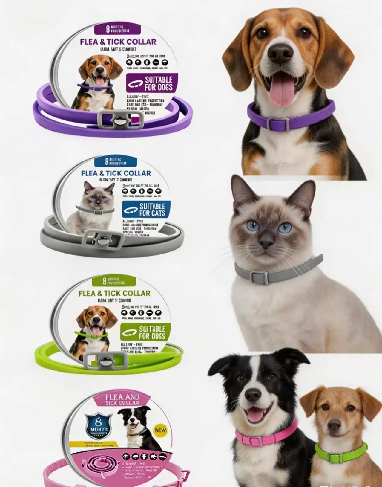 Natural Flea, Tick & Lice Repellent Collar for Dogs & Cats –