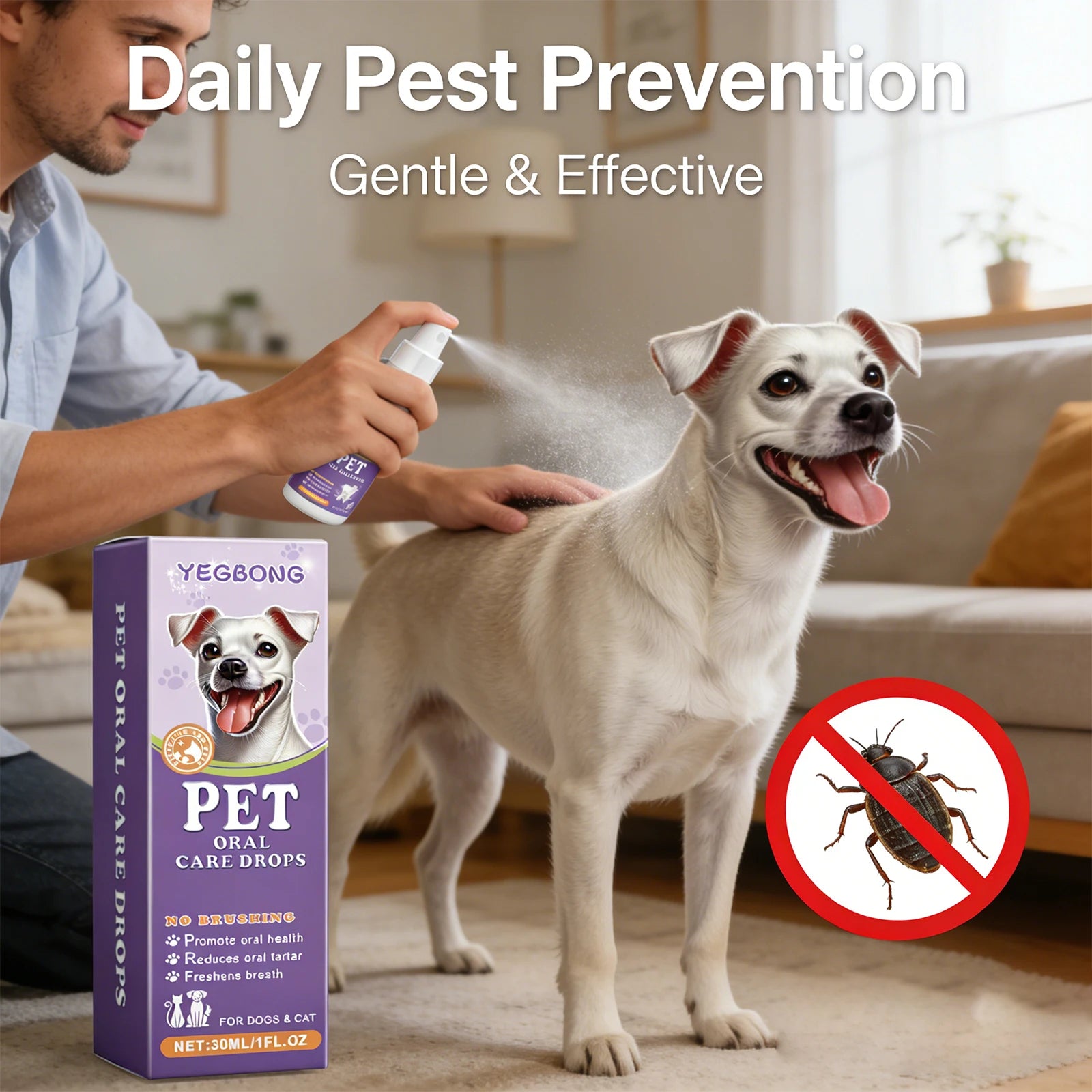 Pet Flea Spray Spray Effectively Removing Fleas Ticks Relieve Skin