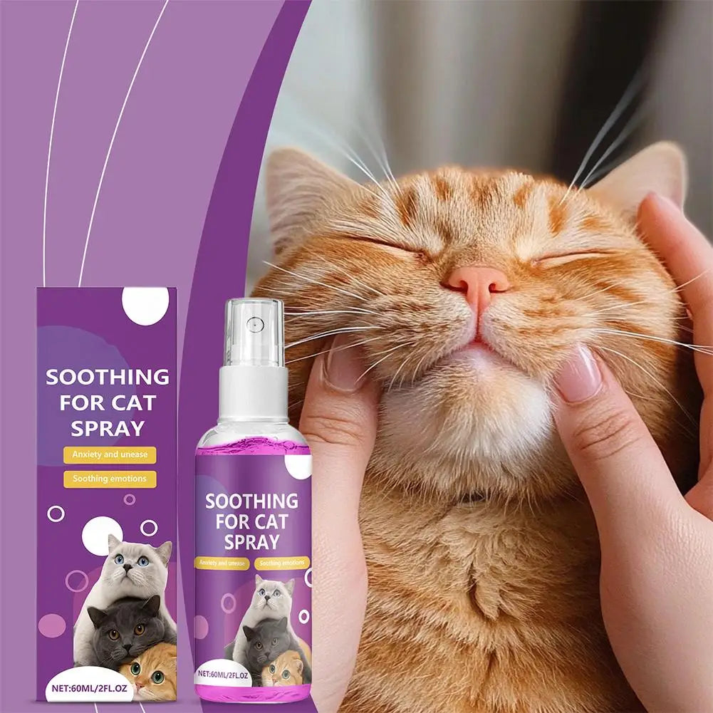 60ml Calming Spray Feline Anti Stress Pheromone Emotional Soothing