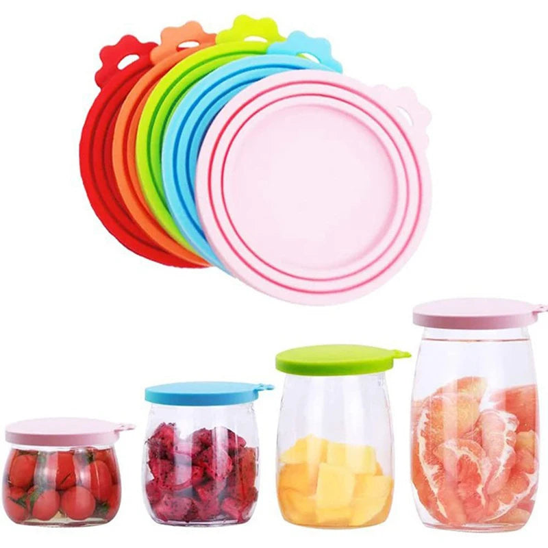 1PC Food Can Lid Silicone Canned Lid Sealed Feeders for Puppy Dog Cat
