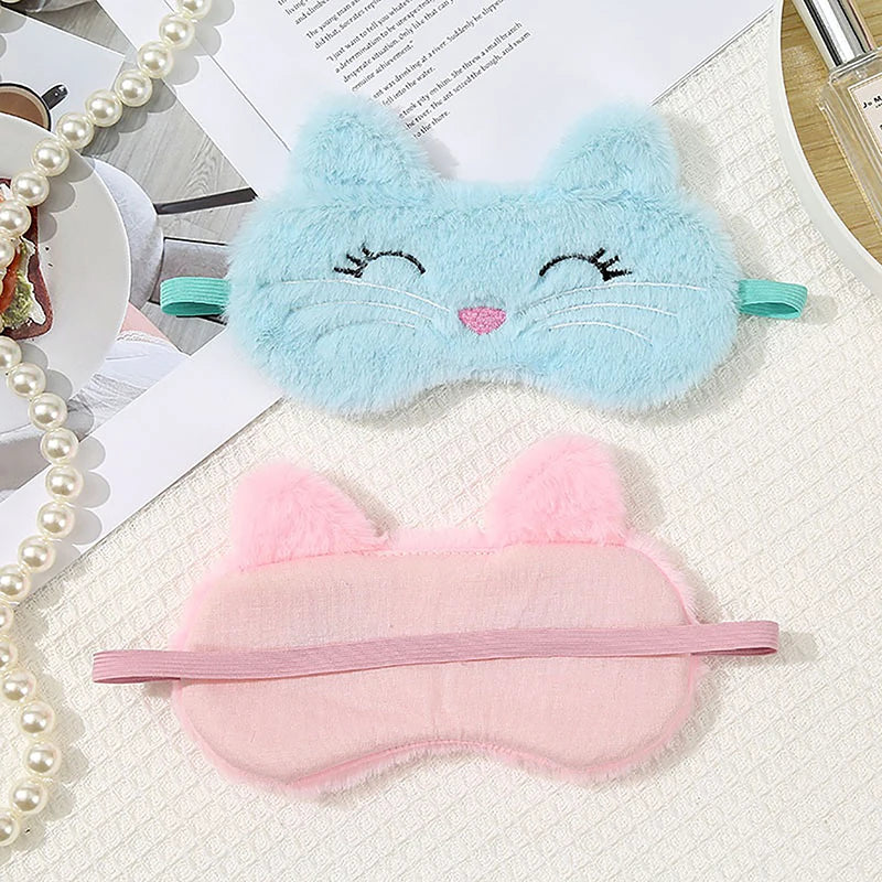 Cute Plush Sleeping Mask Cat Sleep Mask Plush Eye Patch Cute Eye Cover