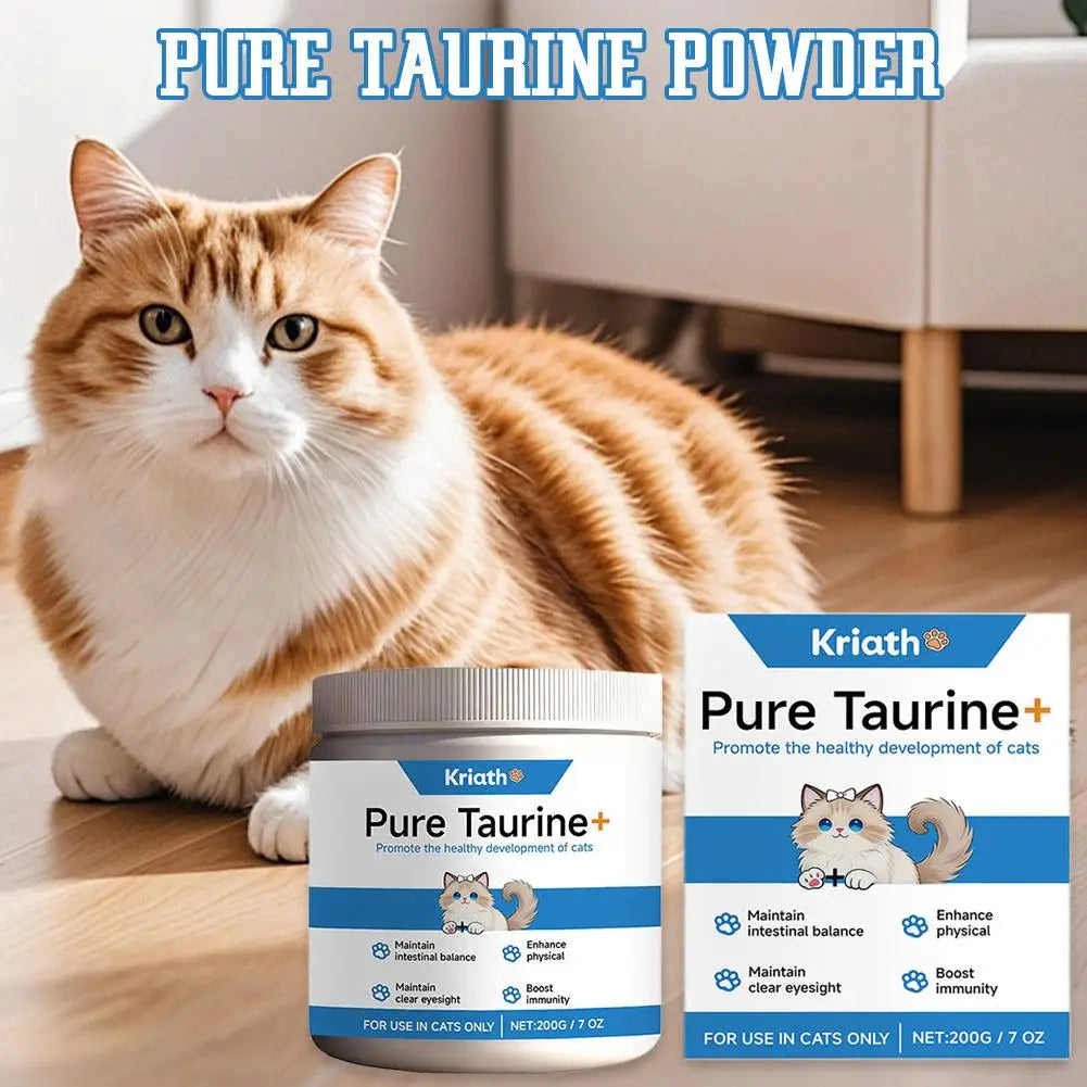 200g High Purity Taurine Powder for Cats Heart Health Vision Immune