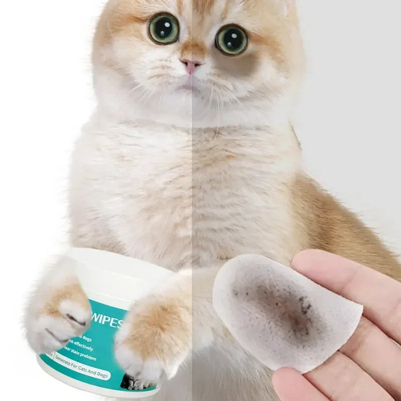 Care 100 Pieces of Wipes Tartar Eliminator Pet Grooming Wet Wipes Pet