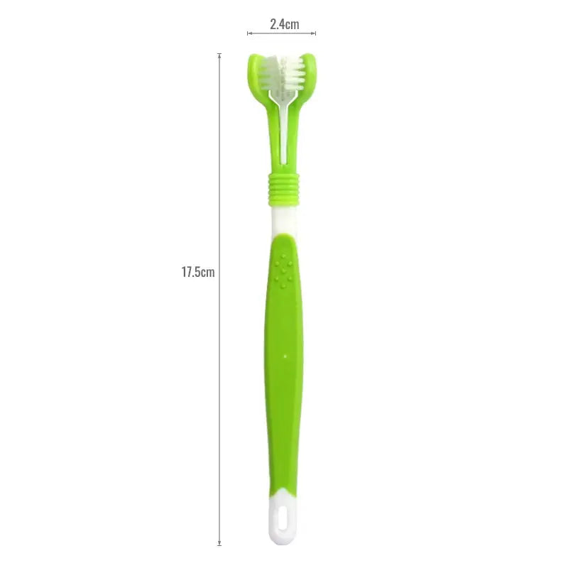Pet Toothbrush Dog Cleaning Mouth Toothbrush Three Sided Multiangle