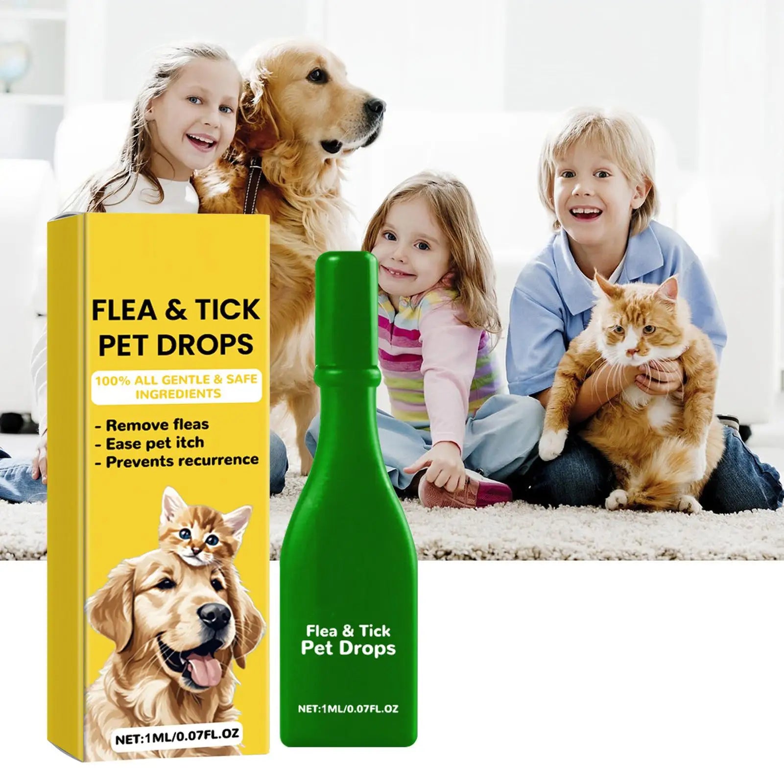 Cat Anti Flea Drops Flea Lice Remove Relieve Skin Itching External