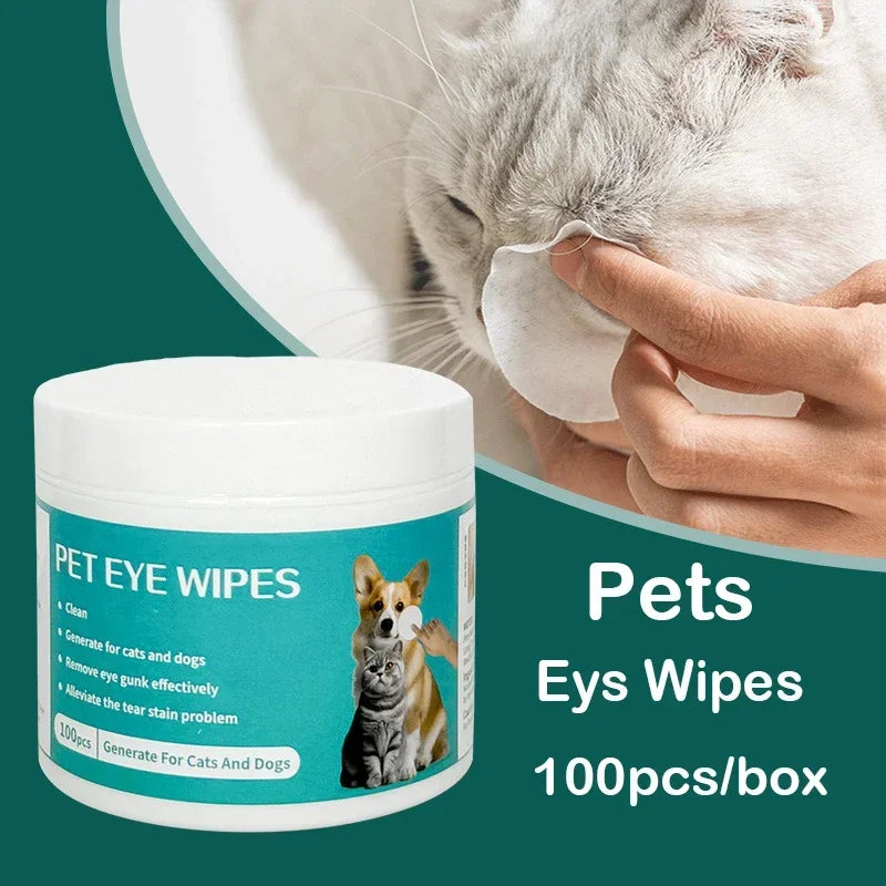 Care 100 Pieces of Wipes Tartar Eliminator Pet Grooming Wet Wipes Pet