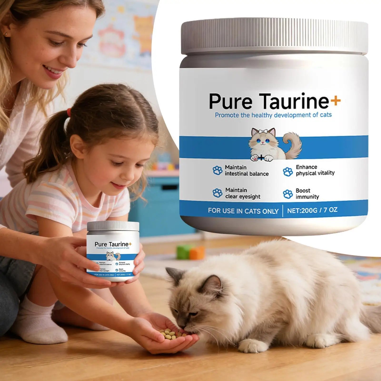 Cat Taurine Powder Support for Pet Heart Health Promote Maintain