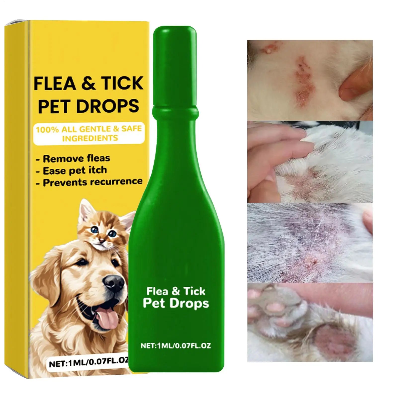 Cat Anti Flea Drops Flea Lice Remove Relieve Skin Itching External