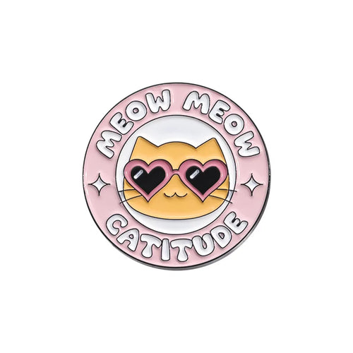 Anti-Depressant Jar of Cats Enamel Pin | Mental Health Pins | Pins for