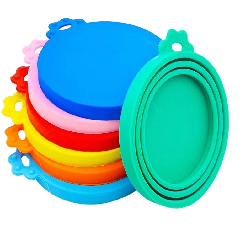 1PC Food Can Lid Silicone Canned Lid Sealed Feeders for Puppy Dog Cat
