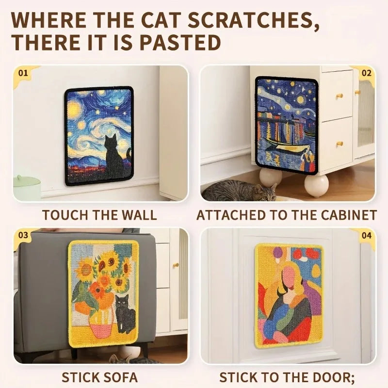 SisalGuard Wall-Mounted Cat Scratching Pad - Protect & Engage