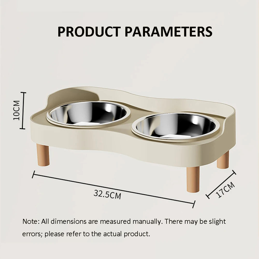Dopamine Colorful Elevated Pet Feeder Cat Dog Pets Fashion Double Bowl
