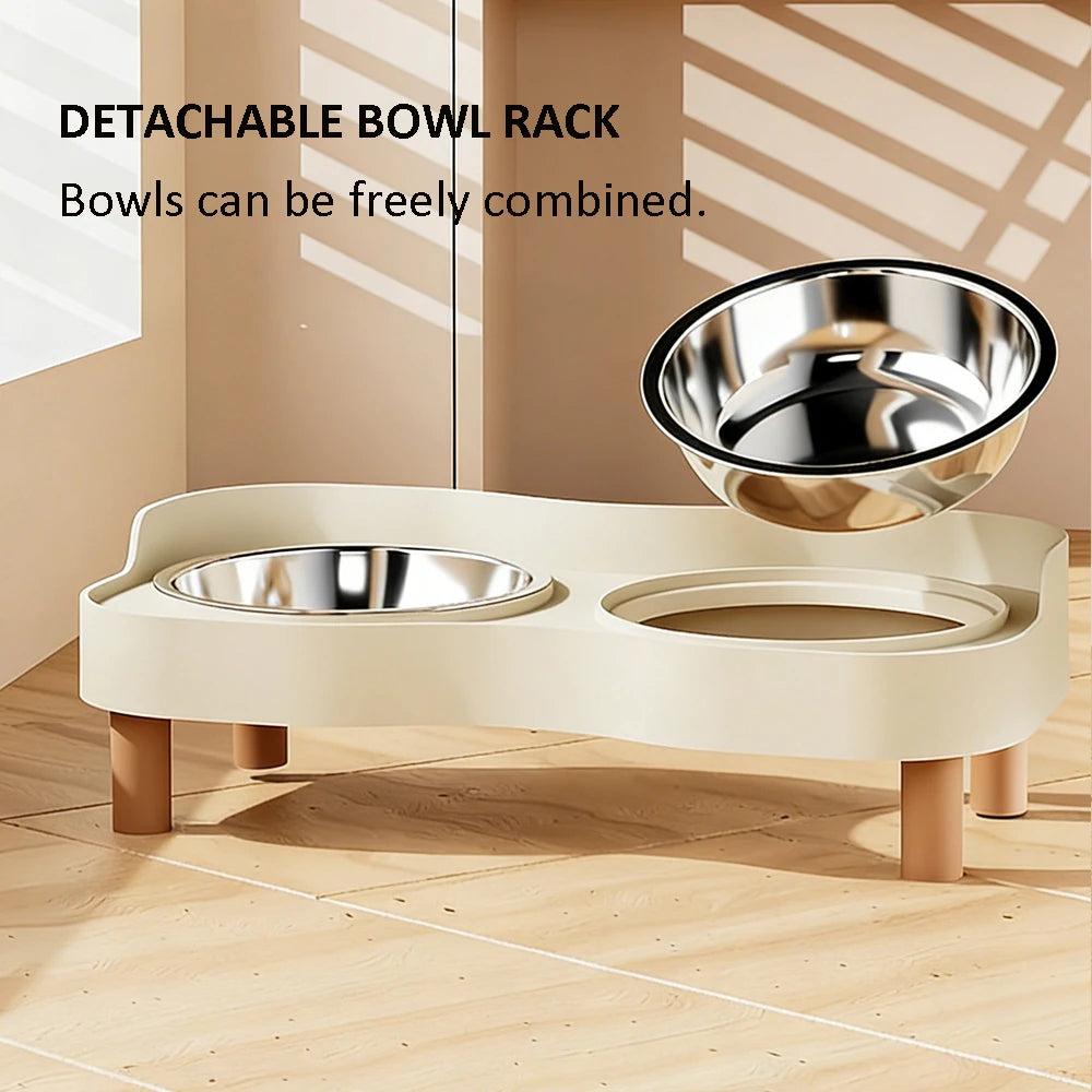 Dopamine Colorful Elevated Pet Feeder Cat Dog Pets Fashion Double Bowl