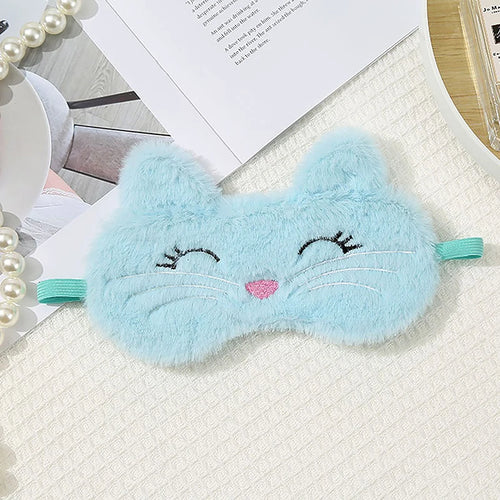 Cute Plush Sleeping Mask Cat Sleep Mask Plush Eye Patch Cute Eye Cover