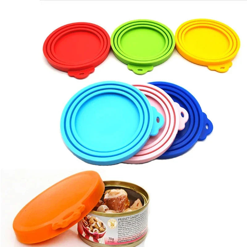 1PC Food Can Lid Silicone Canned Lid Sealed Feeders for Puppy Dog Cat
