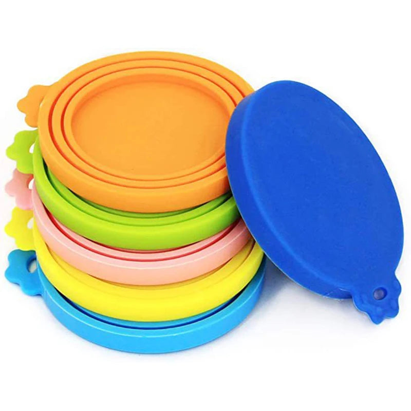 1PC Food Can Lid Silicone Canned Lid Sealed Feeders for Puppy Dog Cat