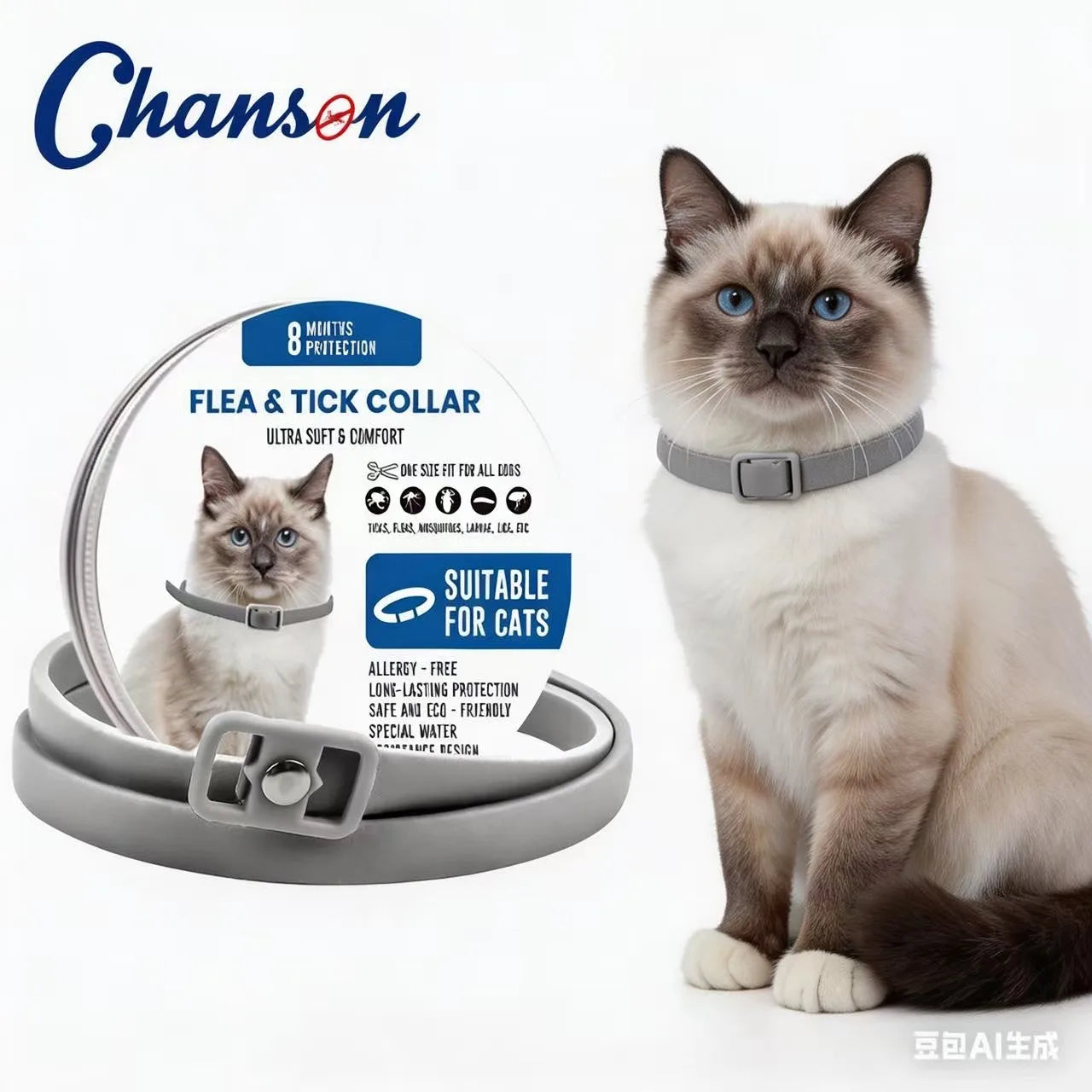 Natural Flea, Tick & Lice Repellent Collar for Dogs & Cats –