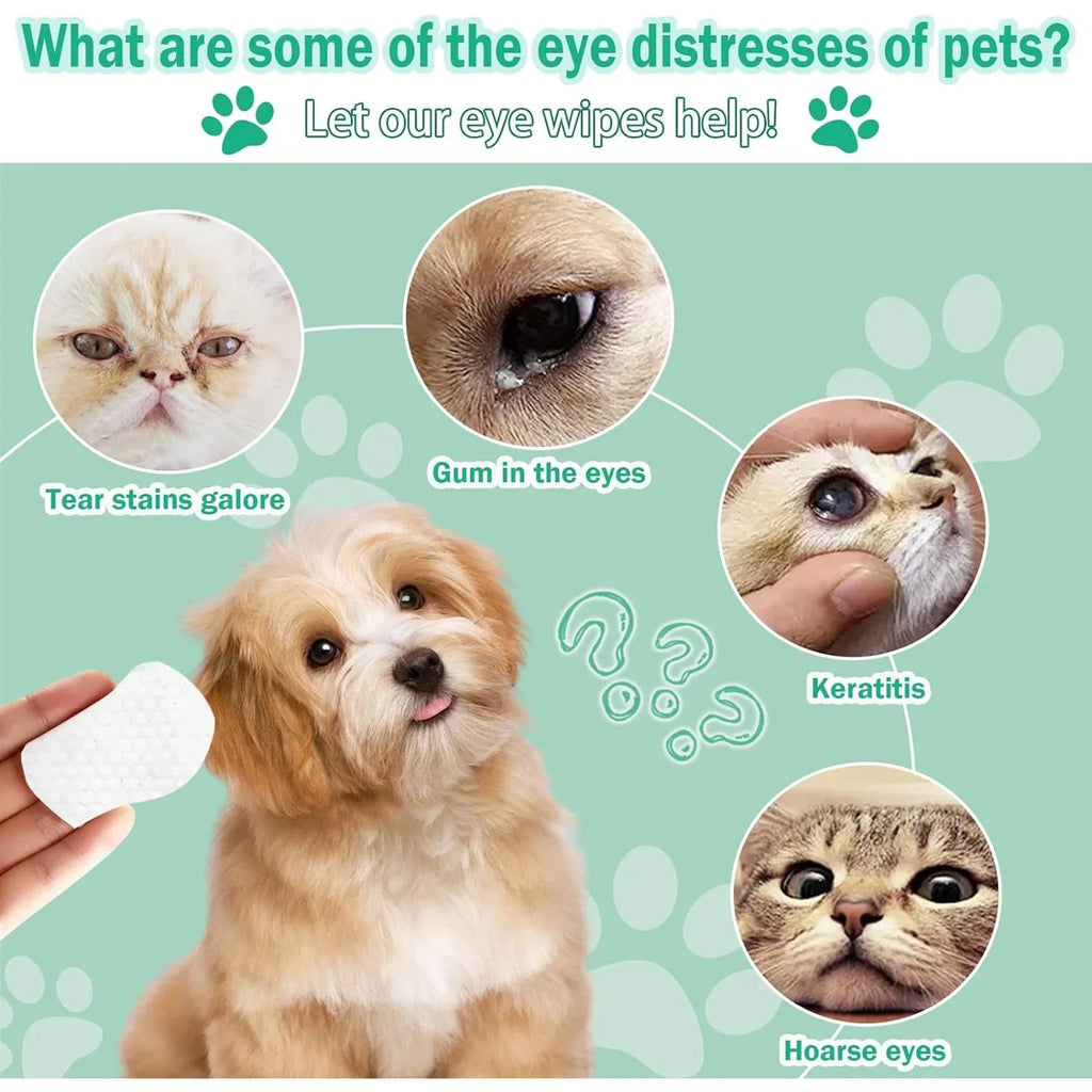Care 100 Pieces of Wipes Tartar Eliminator Pet Grooming Wet Wipes Pet