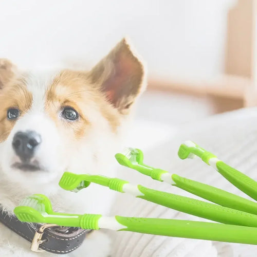 1Pc Pet Toothbrush Dog Cleaning Mouth Toothbrush Three Sided