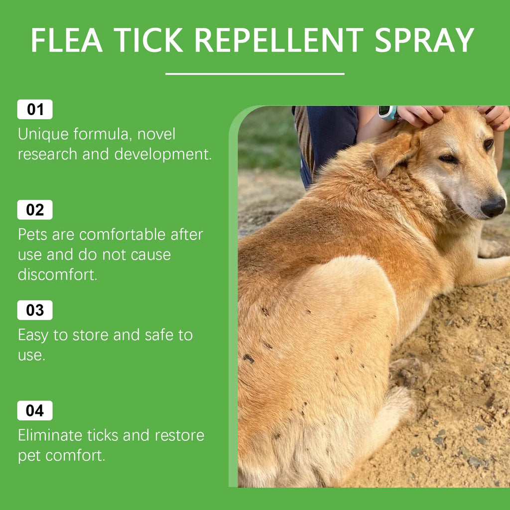 YEGBONG 50ml Pet Flea Mite Defense Spray Hypoallergenic Gentle Coat