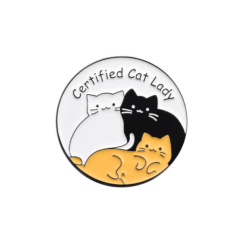 Anti-Depressant Jar of Cats Enamel Pin | Mental Health Pins | Pins for
