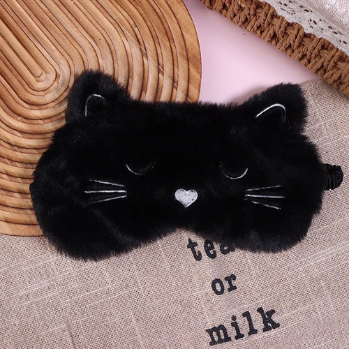 Cute Plush Sleeping Mask Cat Sleep Mask Plush Eye Patch Cute Eye Cover