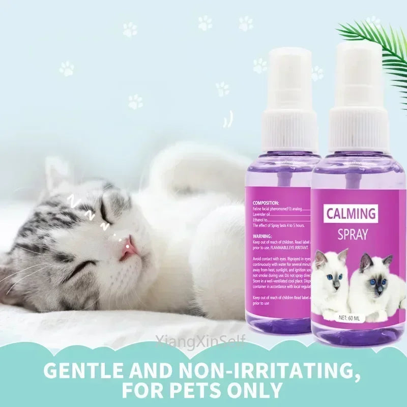 60ml Calming Spray Feline Anti Stress Pheromone Emotional Soothing