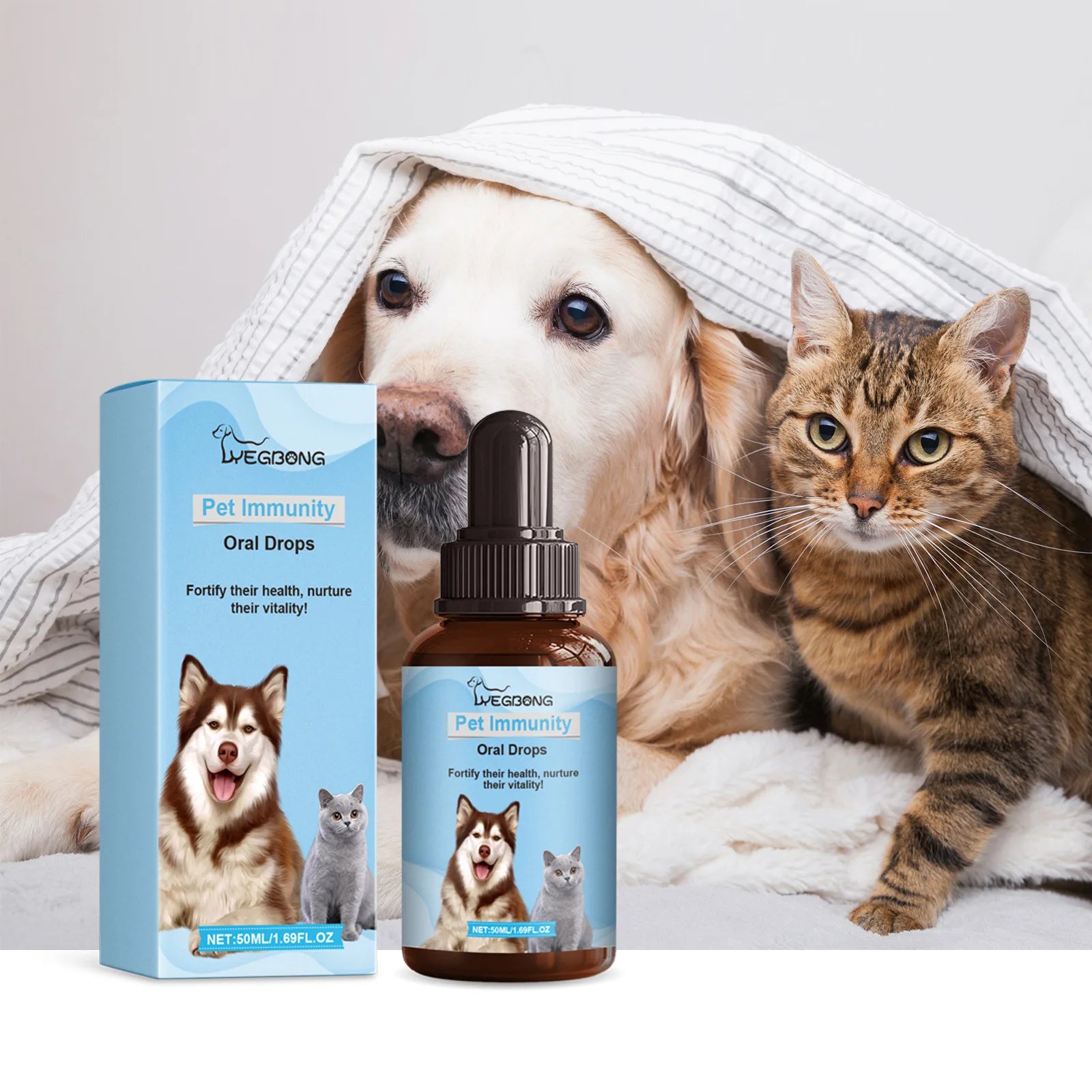 Yegbong Pet Health Drops Cats Dogs Balanced Nutrition Enhance Puppy