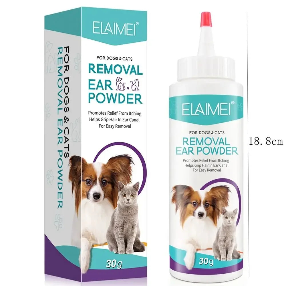 Pet Ear Powder for Dogs and Cats Pet Ear Health Care Easy to Remove