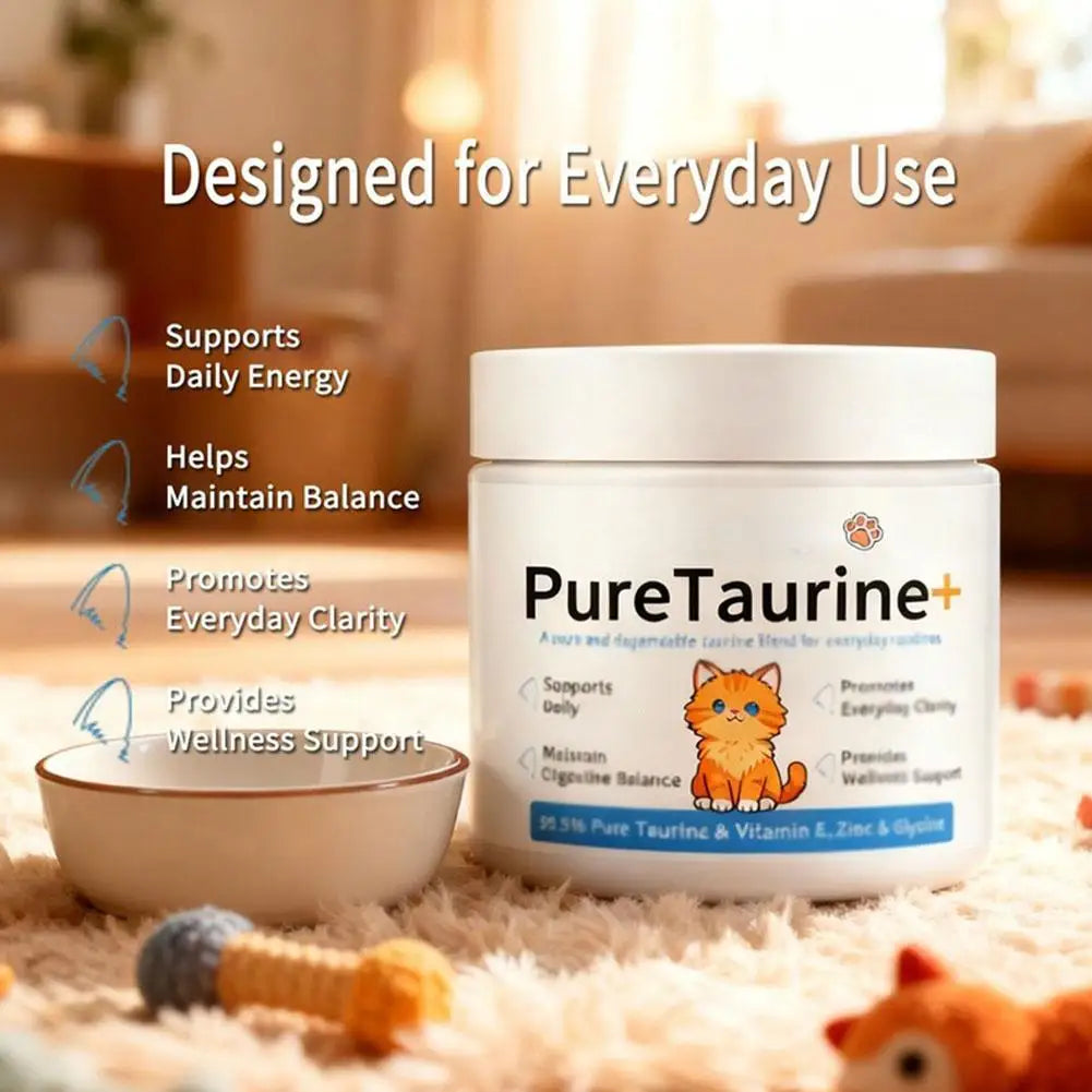 200G Cat body Health care powder 99.9% pure taurine VE Zinc Supports