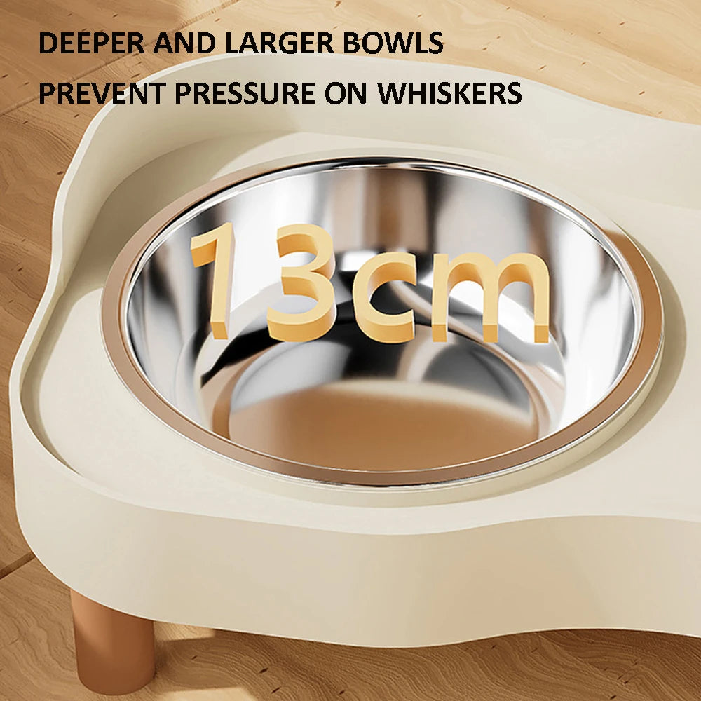 Dopamine Colorful Elevated Pet Feeder Cat Dog Pets Fashion Double Bowl